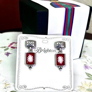 Brighton Red Water Lily Earrings